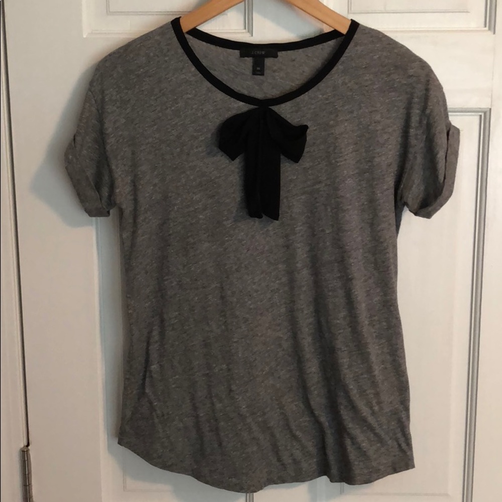J. Crew Shirt With Black Bow XS - Picture 2 of 5